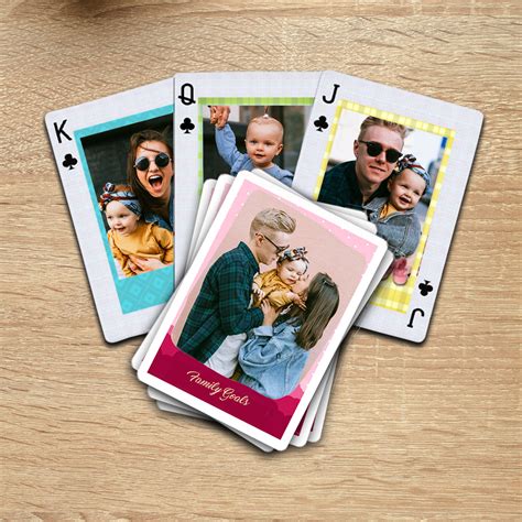 personalised playing cards with different photos